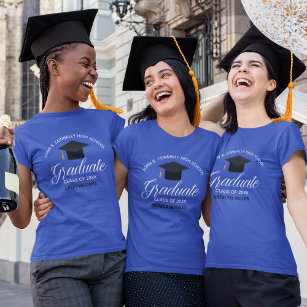Blue Graduation Custom 2024 Graduate Women's T-Shirt