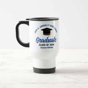 Blue Graduation Custom Graduate Keepsake Travel Mug