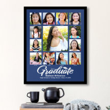 Blue Graduation K–12 Photo Collage Script Modern