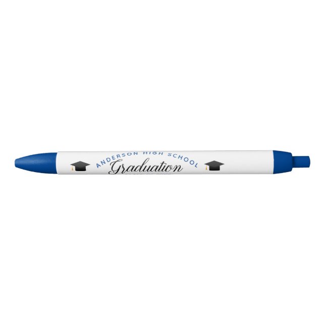 Blue Graduation Keepsake 2026 Custom School Blue Ink Pen (Front)