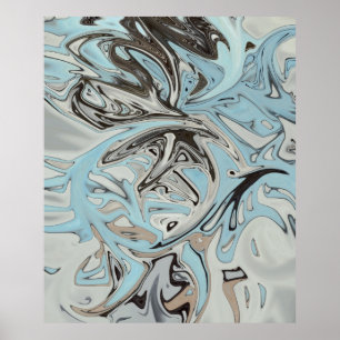 blue graffiti poster