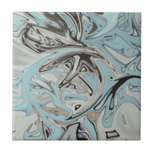 Blue Graffiti Tile