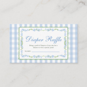 Blue Grandmillenial Baby Shower Diaper Raffle Enclosure Card
