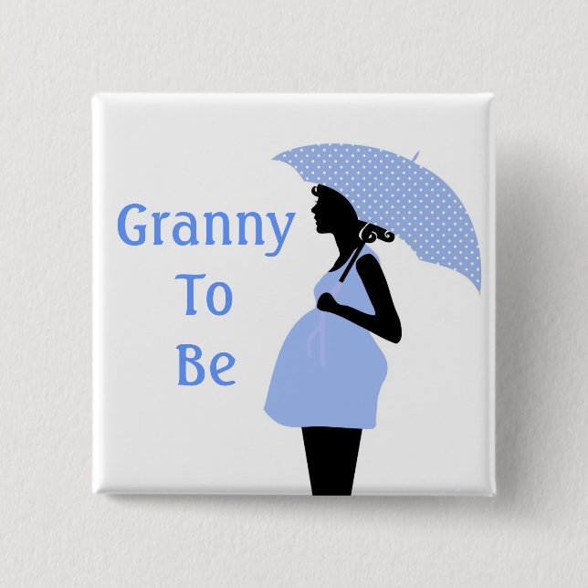 Blue Grandmother Button (Front)
