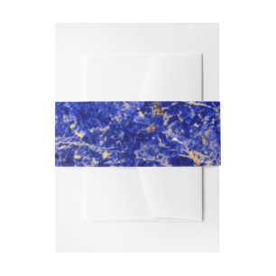 Blue Granite, blue marble, blue stone Invitation Belly Band
