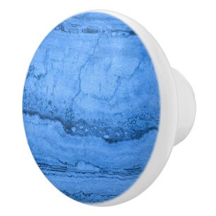 Blue Granite pattern, blue marble, blue stone Ceramic Knob