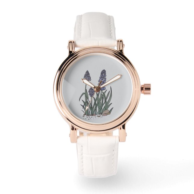 Blue Grape Hyacinth Watch (Front)