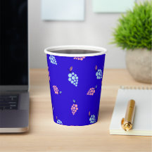 Blue grapes pattern Paper cup