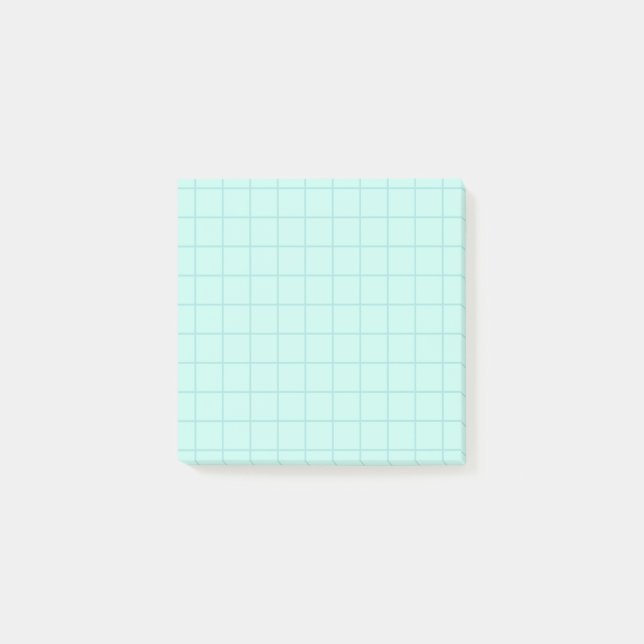 Blue  Graph Paper Maths Post-it Notes (Front)