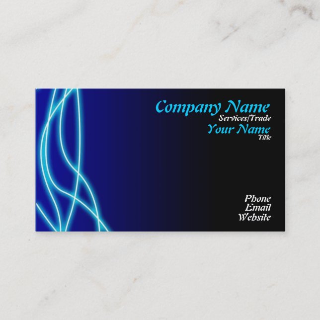Blue Graphic design Business Card (Front)
