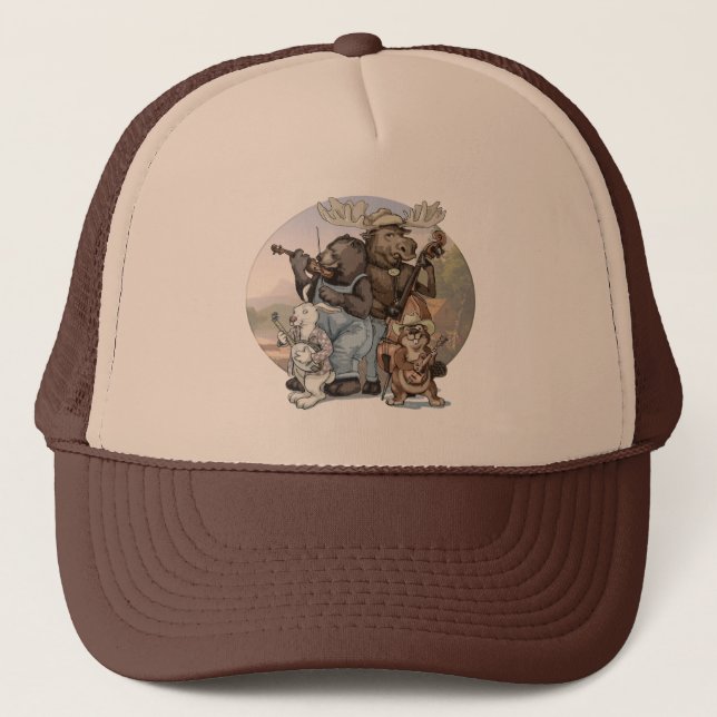 Blue Grass Critters by Mudge Studios Trucker Hat (Front)