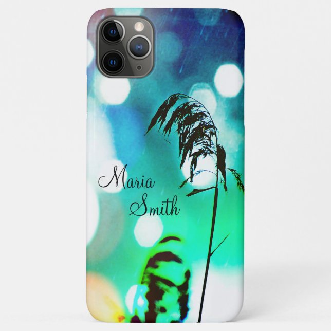 Blue Grass Drama Sparkle Phone Case*Personalise Case-Mate iPhone Case (Back)