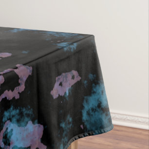 Blue, Gray and Purple Marble Abstract Tablecloth