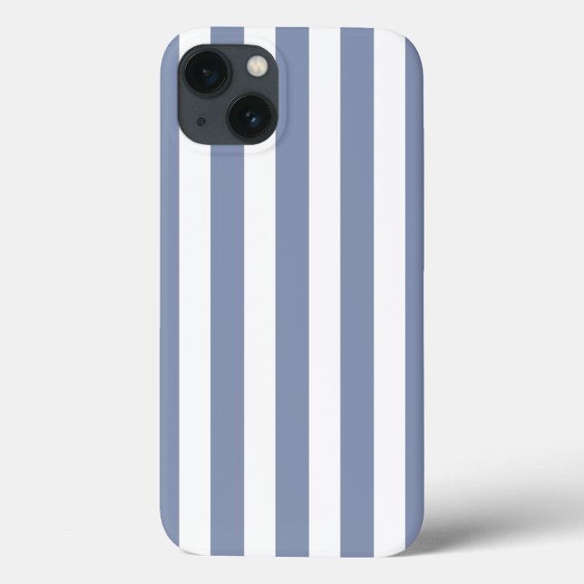 Blue-gray and white candy stripes Case-Mate iPhone Case-Mate iPhone Case (Back)