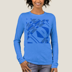 Blue Gray Diagonal Shapes MCM Southwest-inspired Tri-Blend Shirt