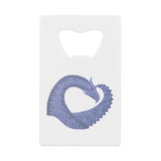 Blue-gray heart dragon on white (Front)