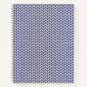 BLUE GRAY KNIT 8.5"x11" Spiral Notebook