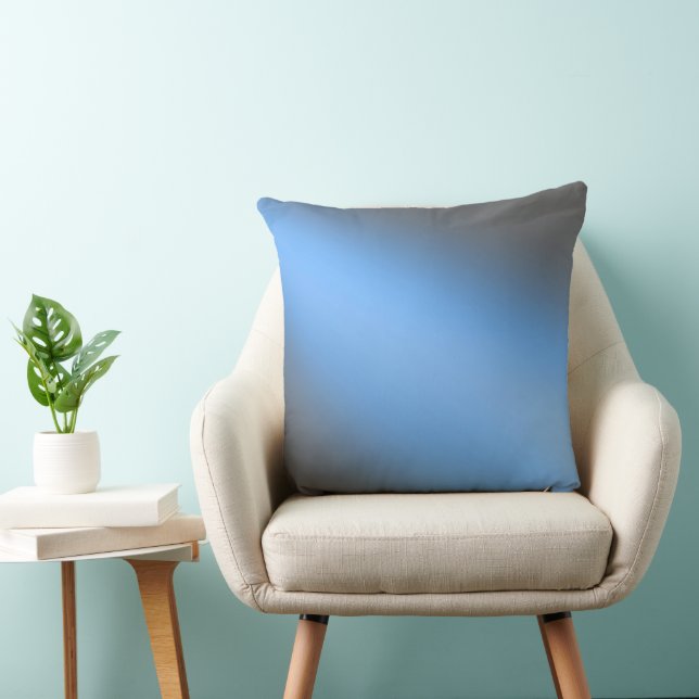 Blue  & Gray ombre moonlight  Cushion (Chair)