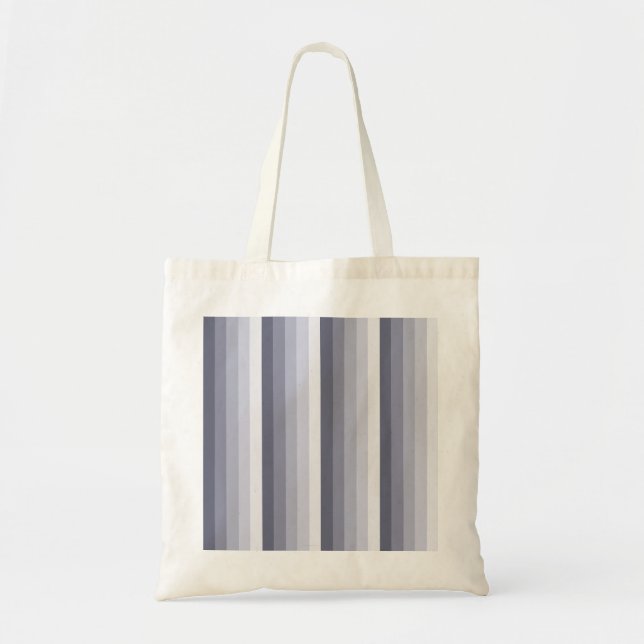 Blue gray shadow stripes tote bag (Front)