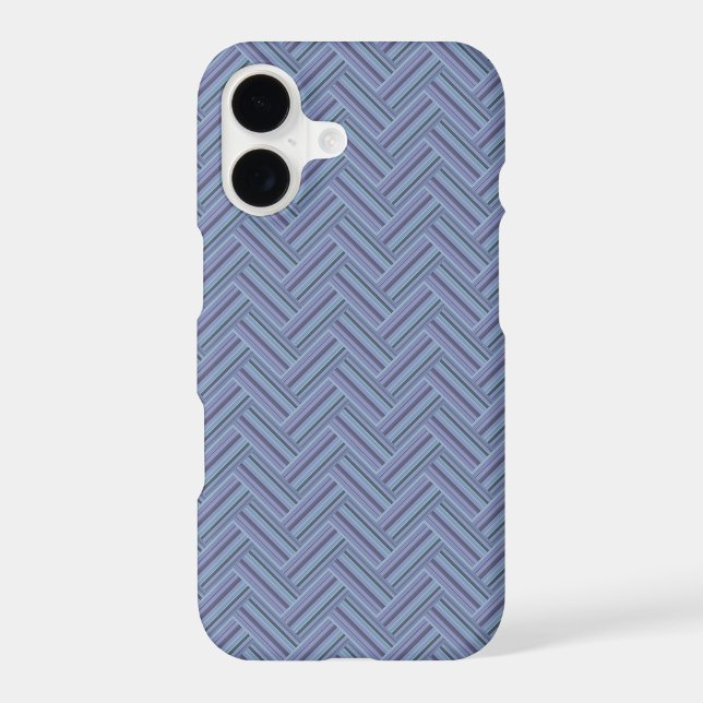 Blue-gray stripes double weave pattern (Back)