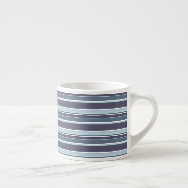Blue-gray stripes espresso cup (Right)