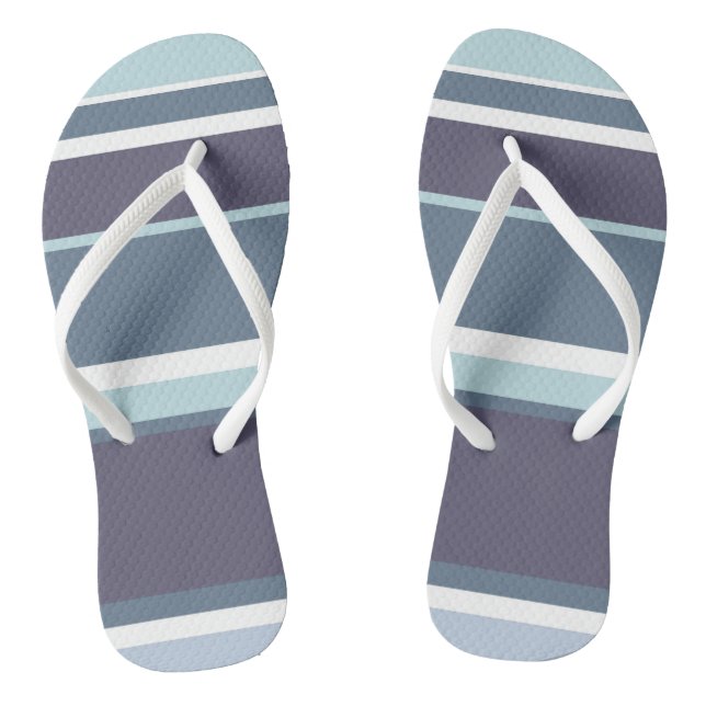 Blue-gray stripes jandals (Footbed)