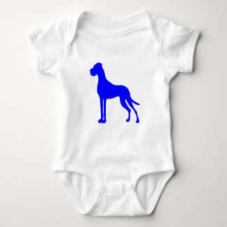 Blue Great Dane Baby Bodysuit