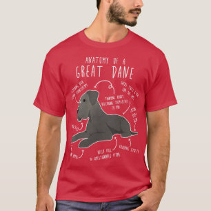 Blue Great Dane Dog Anatomy T-Shirt