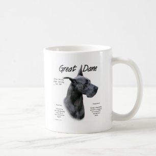 Blue Great Dane History Design Coffee Mug