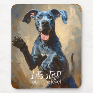 Blue Great Dane Mouse Pad