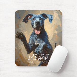 Blue Great Dane Mouse Pad