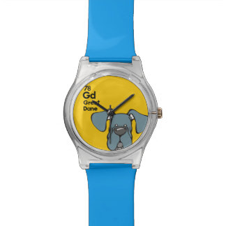 Blue Great Dane Natural Ears - The Dog Table Watch
