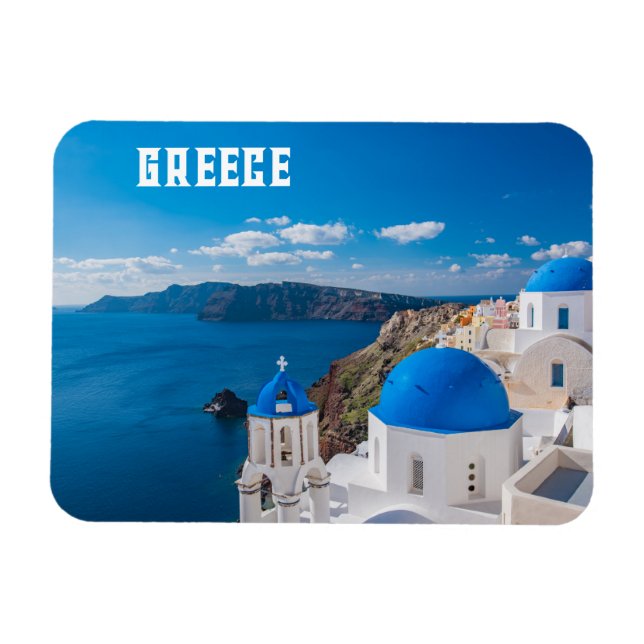 Blue Greece Magnet (Horizontal)