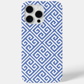 Blue Greek Key Pattern iPhone 15 Pro Max Case