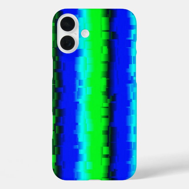 Blue Green 3D Rainbow Pattern Case-Mate iPhone Case (Back)