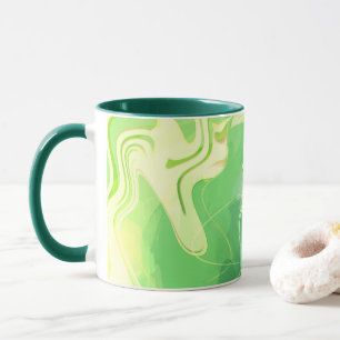 Blue Green Abstract Ocean  Mug