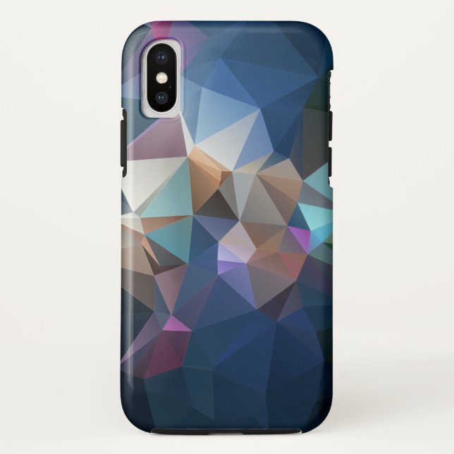 Blue Green Abstract Pyramid Art Case-Mate iPhone Case (Back)