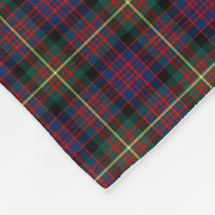 Blue, Green, and Black Carnegie Clan Tartan Fleece Blanket