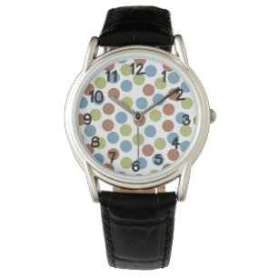 Blue, Green, and Brown Dots  Watch