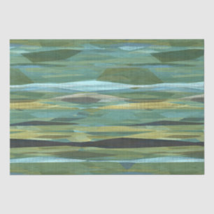 Blue Green and Grey Modern art Tissue Paper