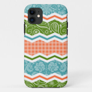 Blue, Green, and Orange Country Patterns Case-Mate iPhone Case