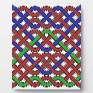 Blue, Green and Red Celtic Knots Plaque