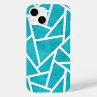 Blue-green and white mosaic pattern