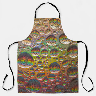 Blue green and yellow bubbles apron