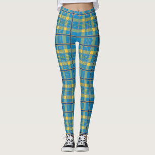 Blue, Green and Yellow Tartan Leggings