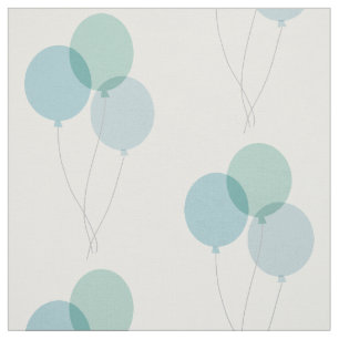 Blue & Green Balloon Pattern Fabric