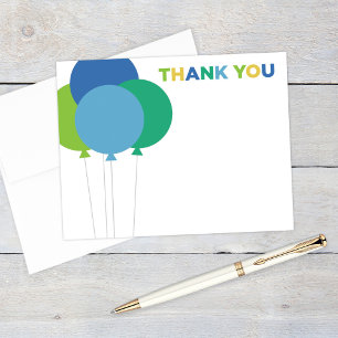 Blue Green Balloons Boys Birthday Card