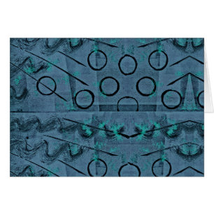 Blue Green Black Abstract