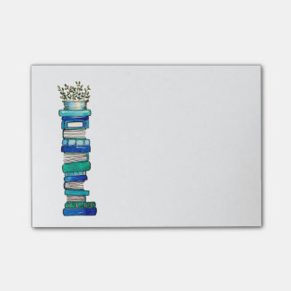 Blue & Green Book Stack Sticky Notes