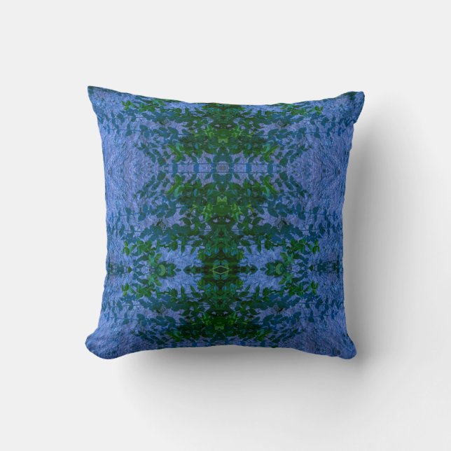 Blue Green Botanic Cushion (Front)